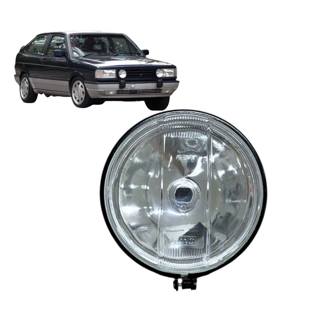Farol Auxiliar Milha Universal Redondo 142mm Para Volkswagen Gol GT Gts Até 1994 Nino F-13V