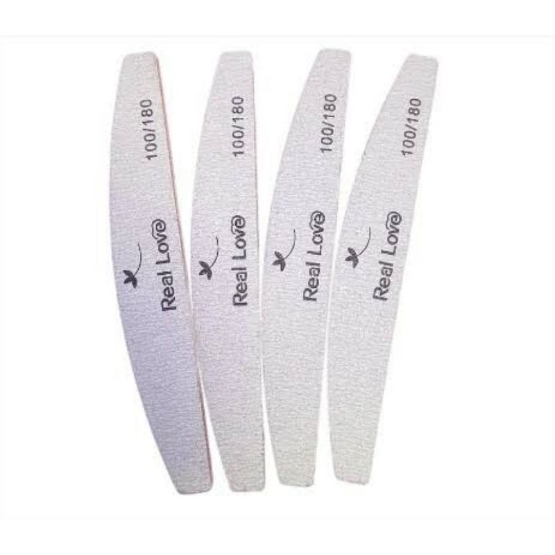 Kit 2 Lixa Boomerang 100/180 Unha Porcelana Acrygel Fibra  - Real Love em Oferta na Shopee