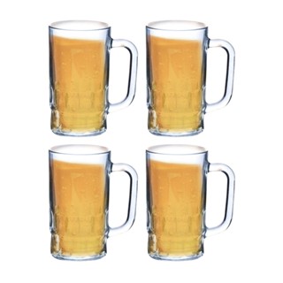 Kit 4 Caneca Chopp De Vidro 330ml / 320ml Bar Restaurante Cerveja Design Elegante Versátil Prático em Oferta na Shopee