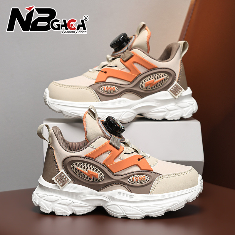 Crianças Sapatos Para Meninos E Meninas De Couro Casual Esportes Tênis Leve Correndo Antiderrapante Estudantes 5 A 15 An em Oferta na Shopee