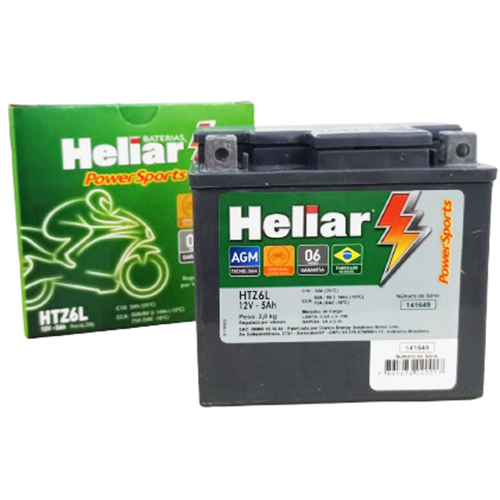 Bateria Cg 150 Titan / Cg 160 Fan / Nxr 150 Bros Heliar 5 Amperes