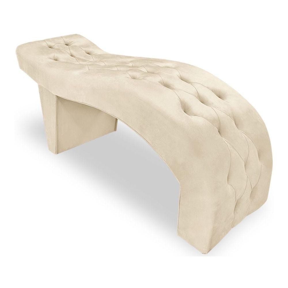 Maca Estofada Capitonê Clínica Salão Estética Suede Eduarda bege em Oferta na Shopee