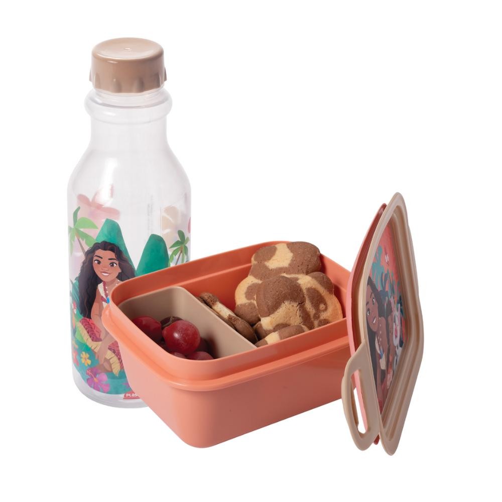 Kit Lancheira Moana 1 Pote Marmita Hermética com Divisória 1 Garrafa Plasútil em Oferta na Shopee