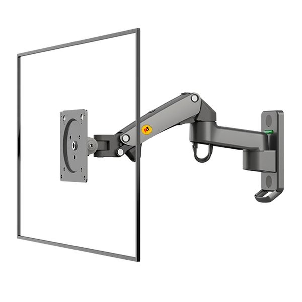 Suporte de Parede Monitor 17 a 34 Braço Articulado Pistão a gás Ajuste Altura F150 NB