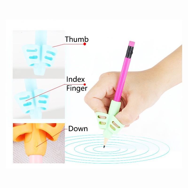 3 Peças Porta-lápis de Silica Macio, Auxiliar para Escrita e Correção