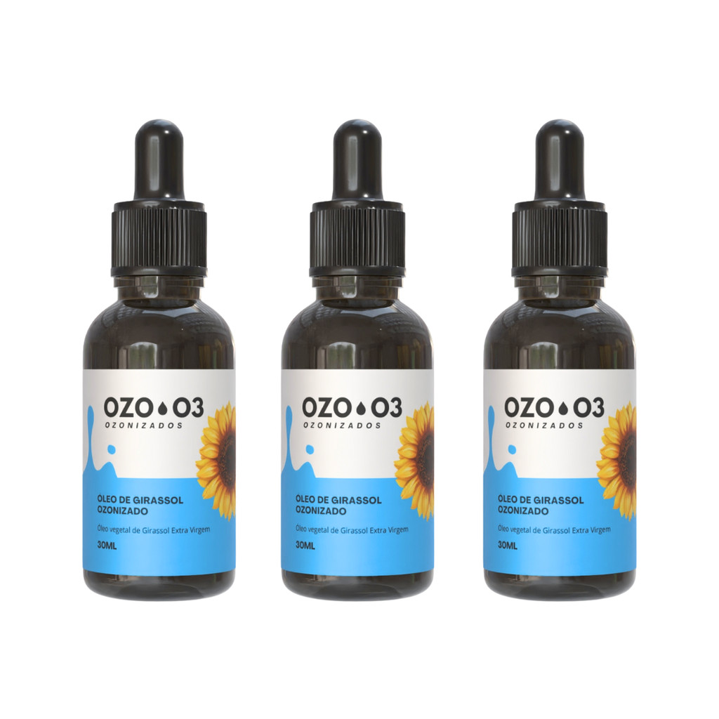 Óleo De Girassol Ozonizado Concentrado 30ml Natural 3UN em Oferta na Shopee