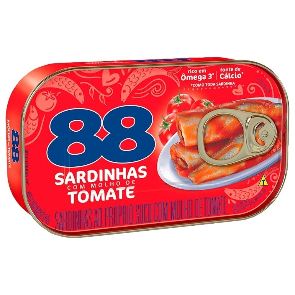 Sardinha 88 com Molho de Tomate 125g Embalagem com 50 Unidades
