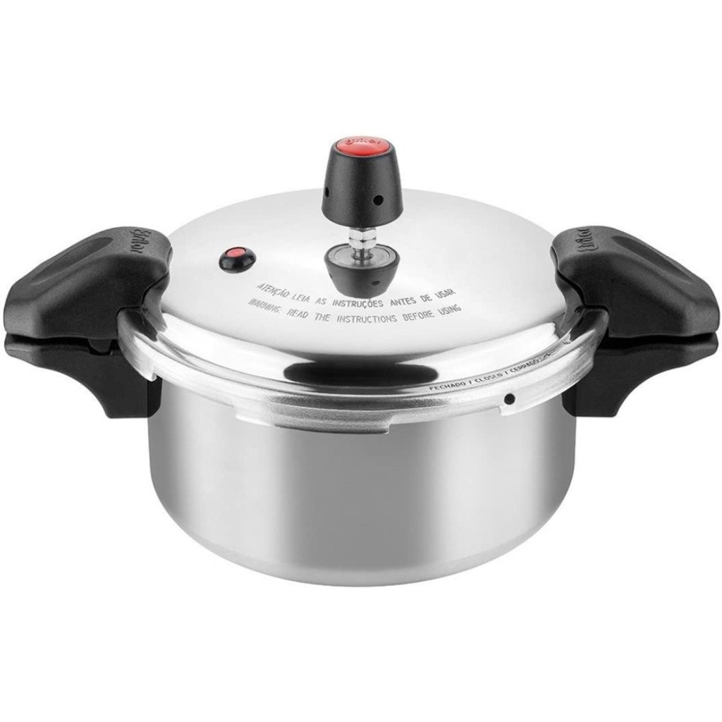 Panela de Pressão 3 Litros Fechamento Externo Envio em 24h  Polida Com Alça Eirilar Gourmet Trava de Segurança Ecônomica