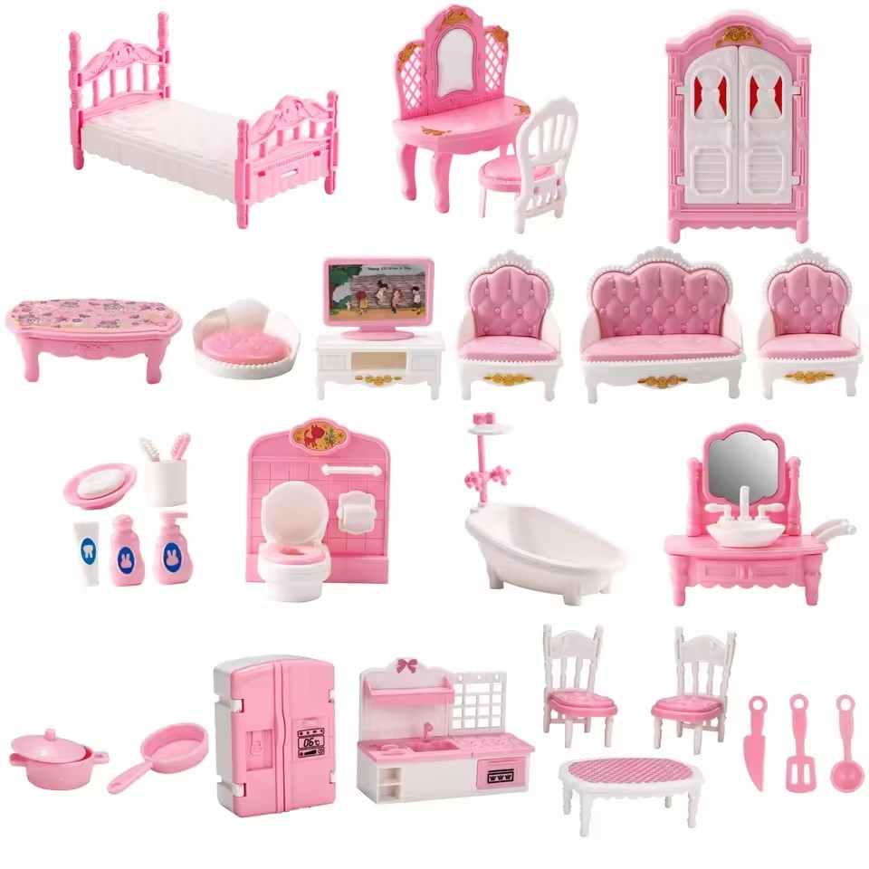 1 : 12 Conjunto De Móveis Para Casa De Bonecas Em Miniatura Quarto Sala De Estar Cozinha Banheiro Beliche Acessórios Sim em Oferta na Shopee