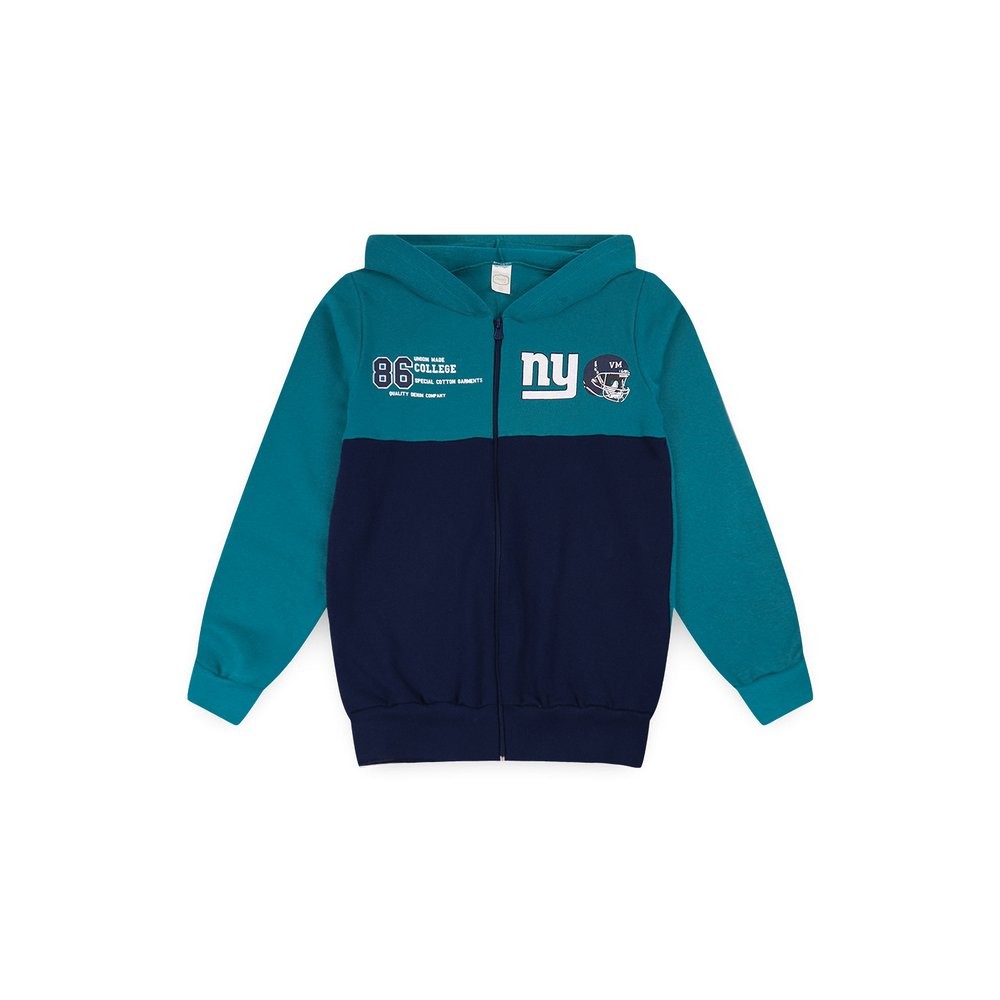 Jaqueta Moletom Juvenil Menino c/ Capuz e Zíper NY Football em Oferta na Shopee