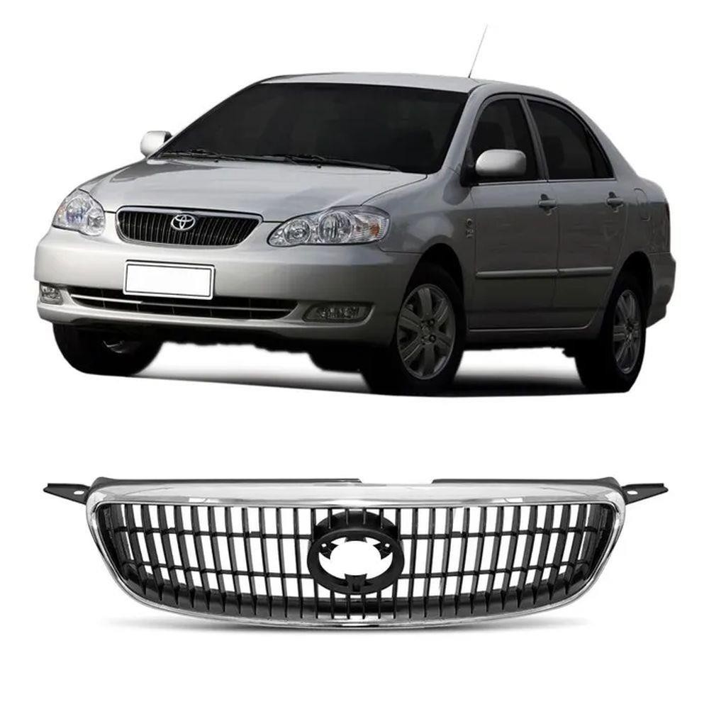 Grade Radiador Dianteira Toyota Corolla SEG Fielder 2003 a 2007 Com Moldura Cromada