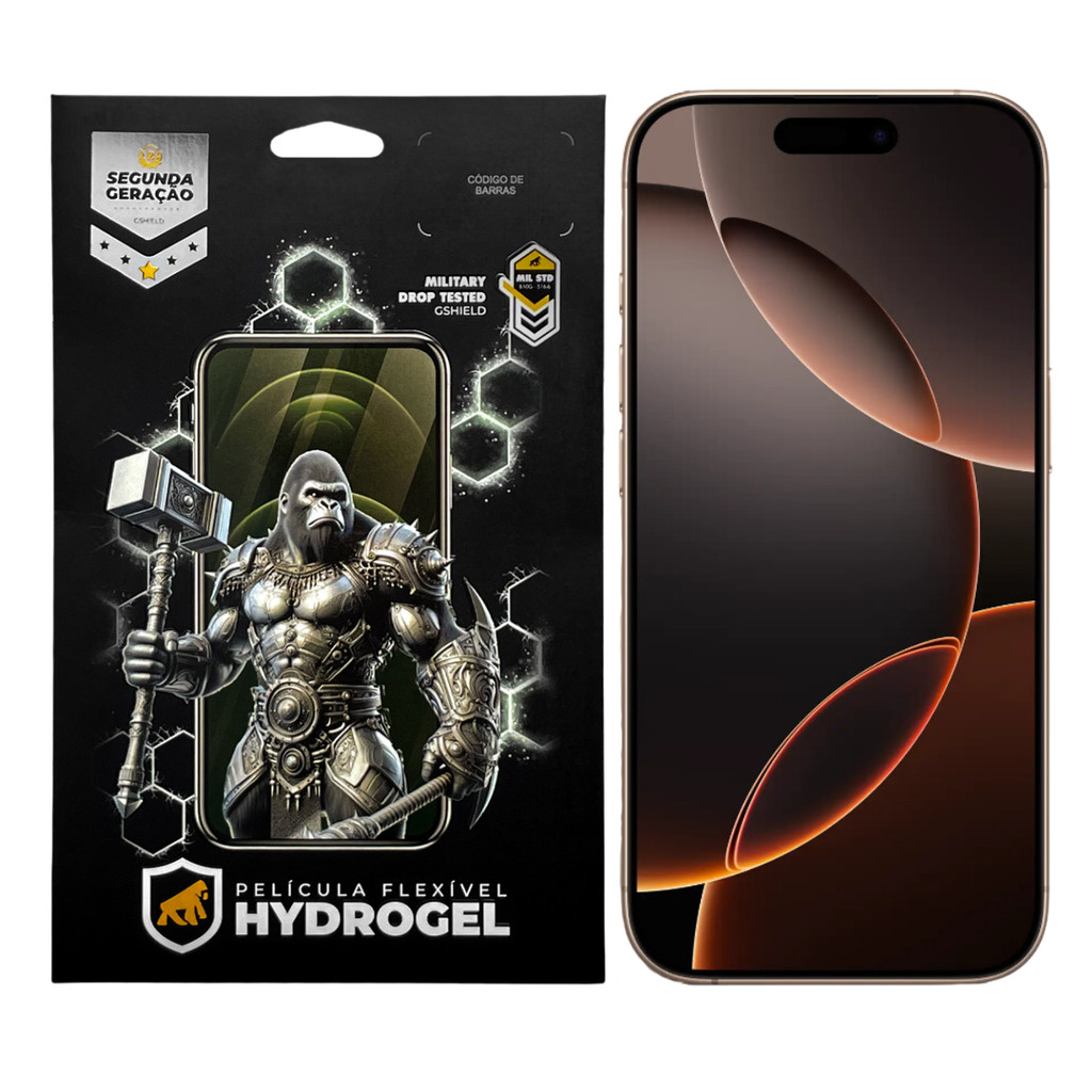 Película Protetora Gshield Premium Hydrogel iPhone SE X 7 8 11 12 13 14 15 16 Pro Max Plus em Oferta na Shopee