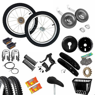 Kit De Montagem Acessorios Para Bicicleta Infantil Aro 16 Cores Aro Aluminio