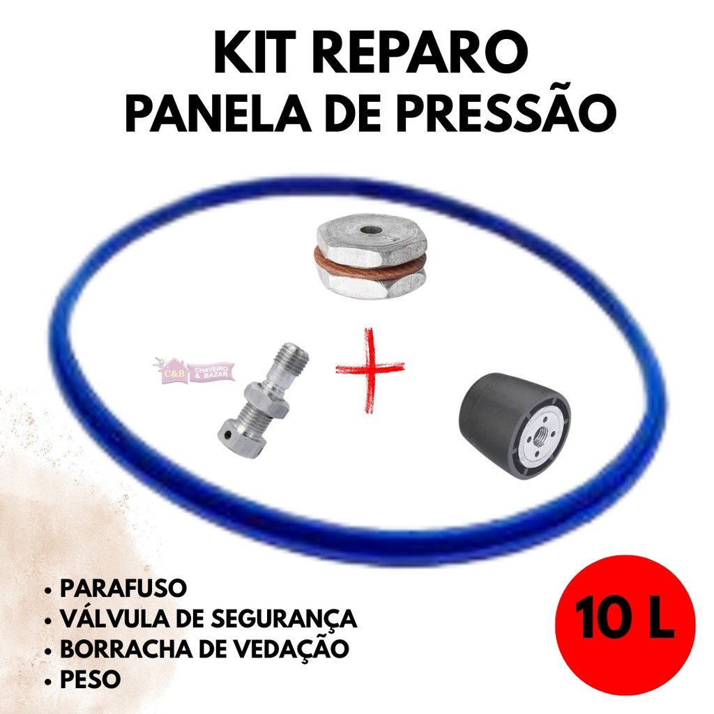 Kit Reparo Para Panela de Pressão 10 lts