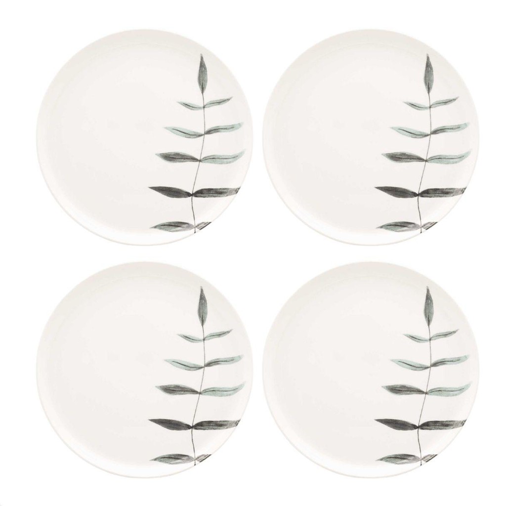 Jogo de 4 Pratos Rasos 26 Cm Oxford Flat Samambia em Oferta na Shopee