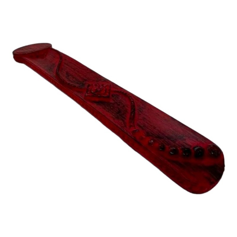 Incensário Régua 27 cm Universal Vermelho e Preto Resina