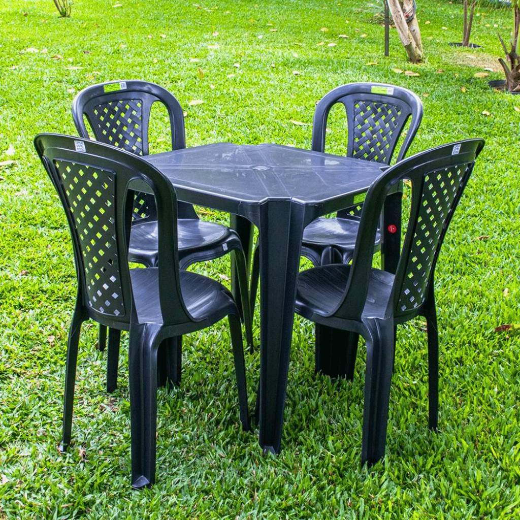Kit 4 Cadeira de Plástico Valentina Topplast Sem Braço Bistrô Para Jardim, Eventos, Buffet Capacidade Até 120KG