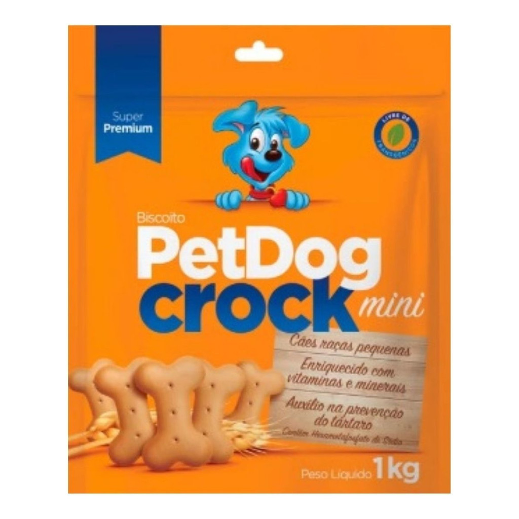 Biscoito Para Cães Petisco Raças Pequenas Pet Dog Crock 1kg em Oferta na Shopee