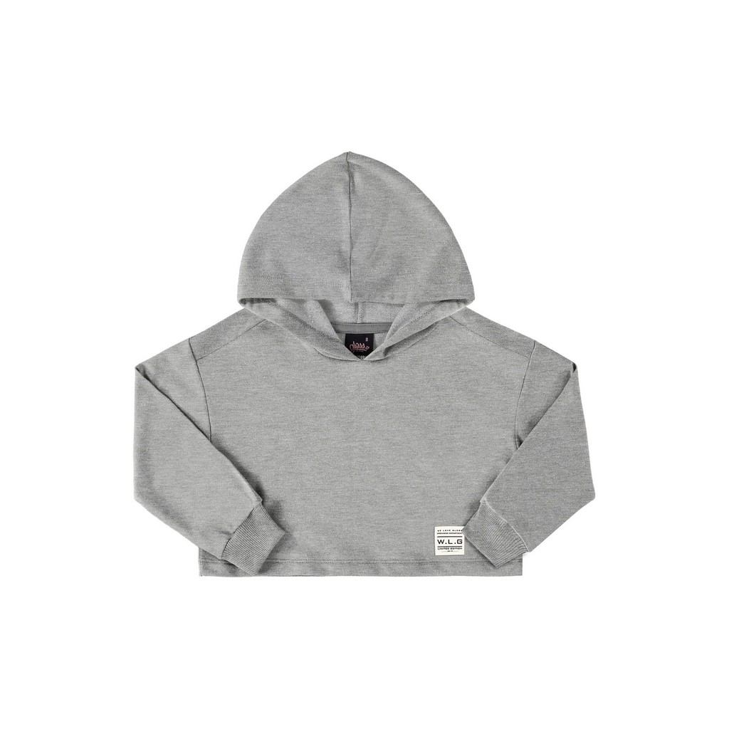 Blusão Cropped Básico em Moletom Juvenil Gloss