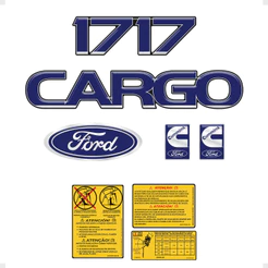 Kit Adesivos Caminhão Cargo 1717 Emblemas Resinado Generico