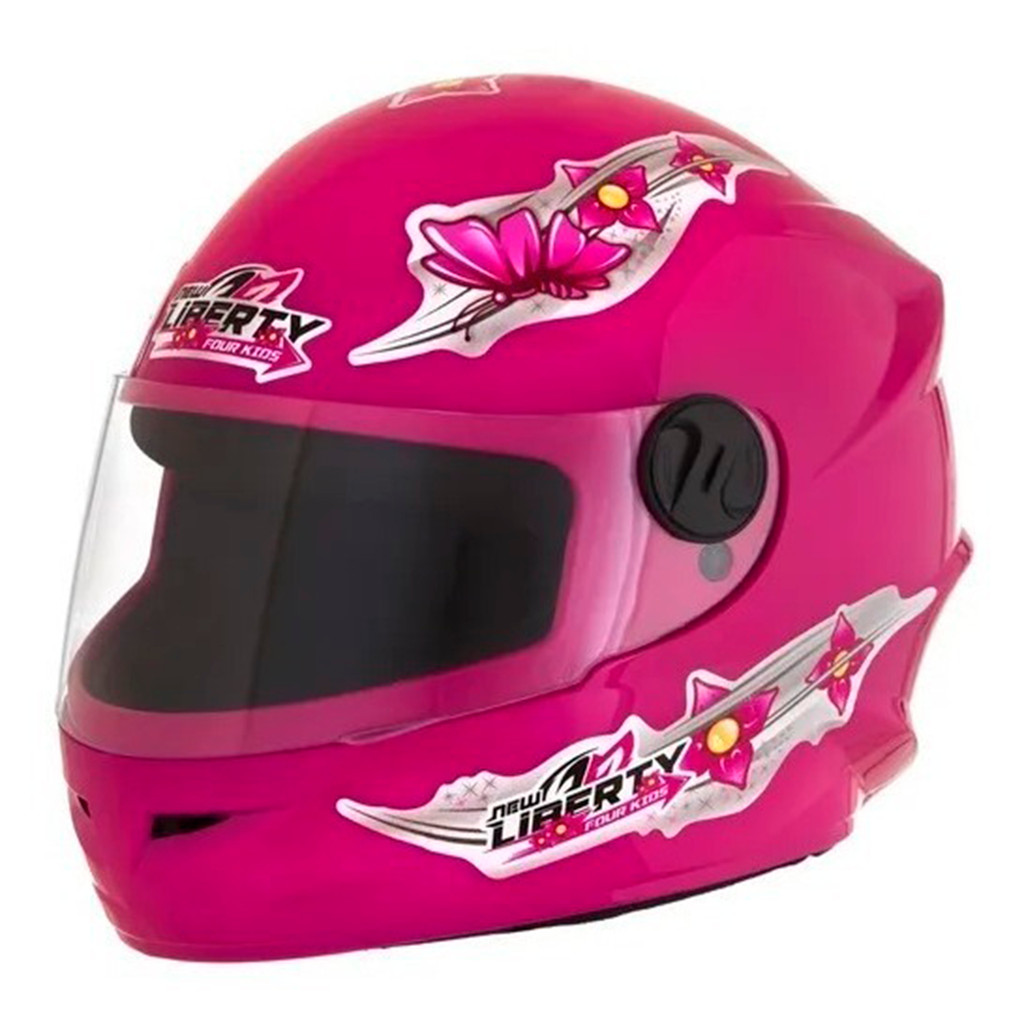 Capacete Moto Fechado Infantil Liberty Four Infantil Tamanho 54 Cor Rosa Girls Criança - Pro Tork