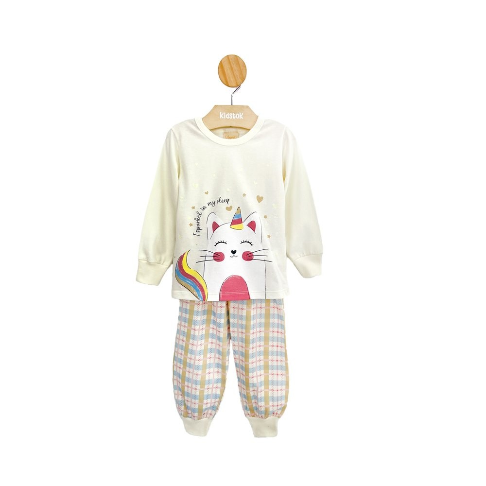 Pijama Menina Manga Longa Gatinho Unicórnio Brilha no Escuro - Angerô - Baby & Kids Fashion