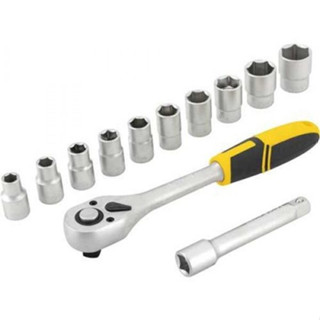 Jogo de soquetes sextavados com encaixe de 1/2" 10 mm a 24 mm com catraca 12 peças VONDER em Oferta na Shopee