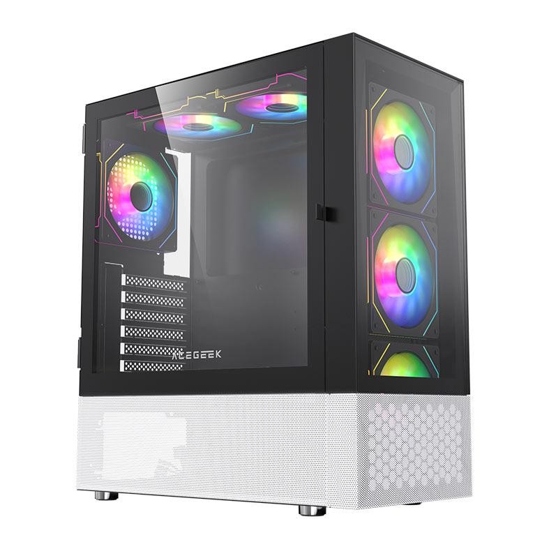 Gabinete Gamer Acegeek Mirage Glass, Mid-Tower, Lateral de Vidro, Preto, AG-MIRAGE-GLASS-BK - Computers & Accessories