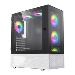 Gabinete Gamer Acegeek Mirage Glass, Mid-Tower, Lateral de Vidro, Preto, AG-MIRAGE-GLASS-BK