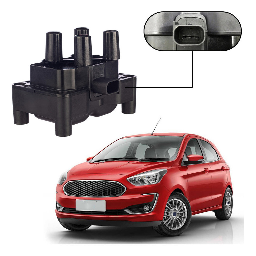 Bobina Ignição Ford Ka Flex C/ 3 Pinos 2008 2009 2010 A 2021 Bobina de Ignição Ford Ka Flex