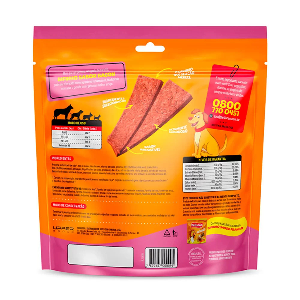 Petisção Bifinho Mastigáveis Bacon 500g 