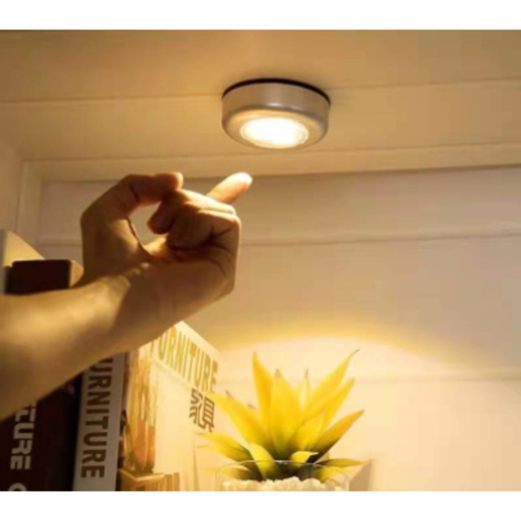 Lâmpada Leds Adesiva Sem Fio Touch De Pilha De Segurança Portátil Para Armário Casa em Oferta na Shopee
