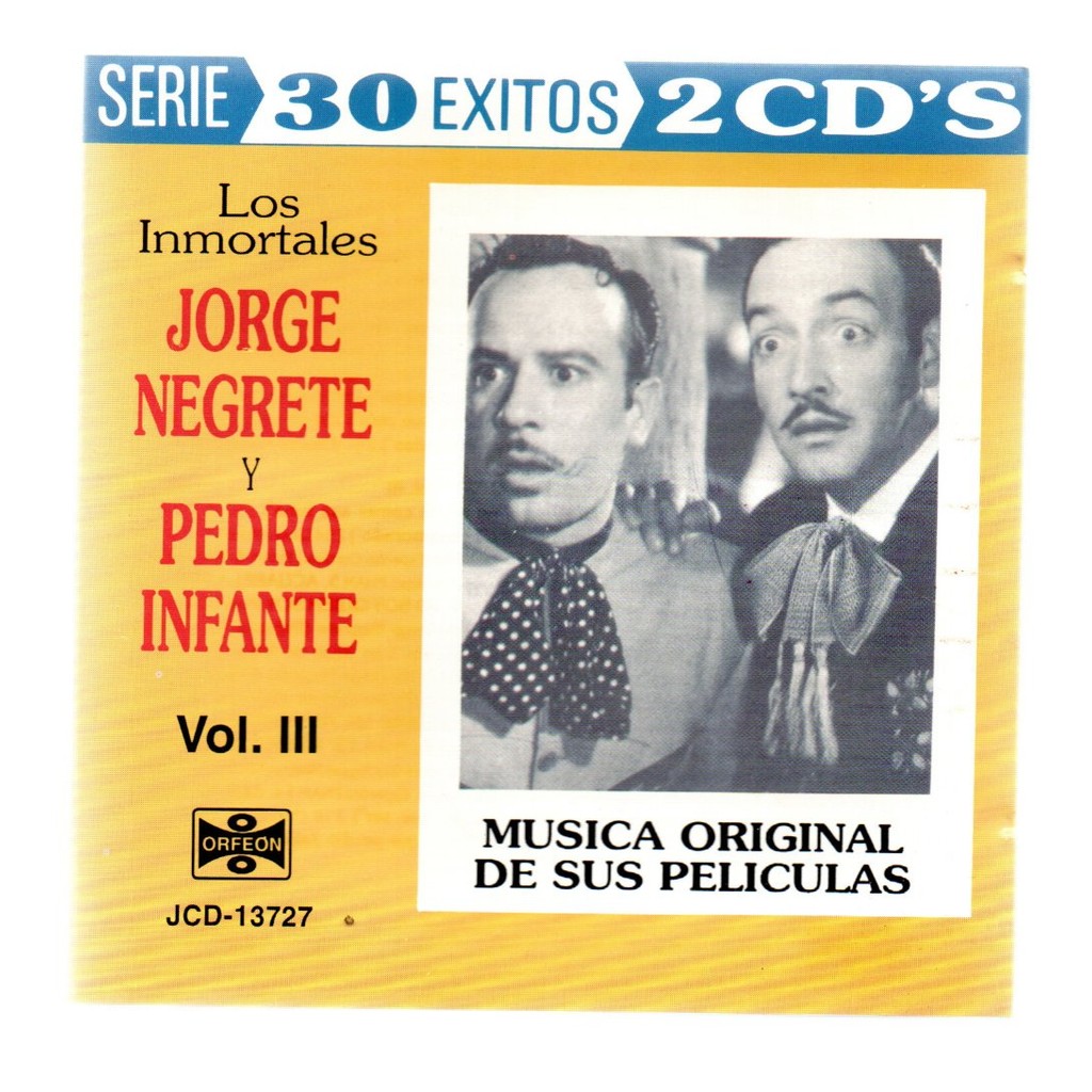 CD DUPLO JORGE NEGRETE Y PEDRO INFANTE: LOS INMORTALES