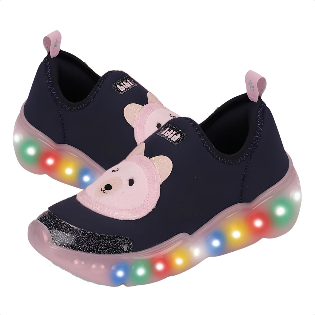 Tênis Infantil Bibi Roller Celebration 3.0 Luz Led Calce Fácil Ursinho em Oferta na Shopee