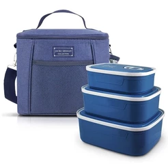 Kit Bolsa Térmica E Conjunto De Potes Marmita - Jacki Design
