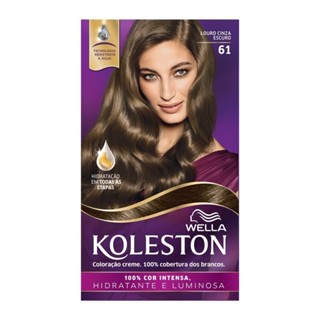 Tintura Koleston 61 Louro Cinza Escuro 55g em Oferta na Shopee