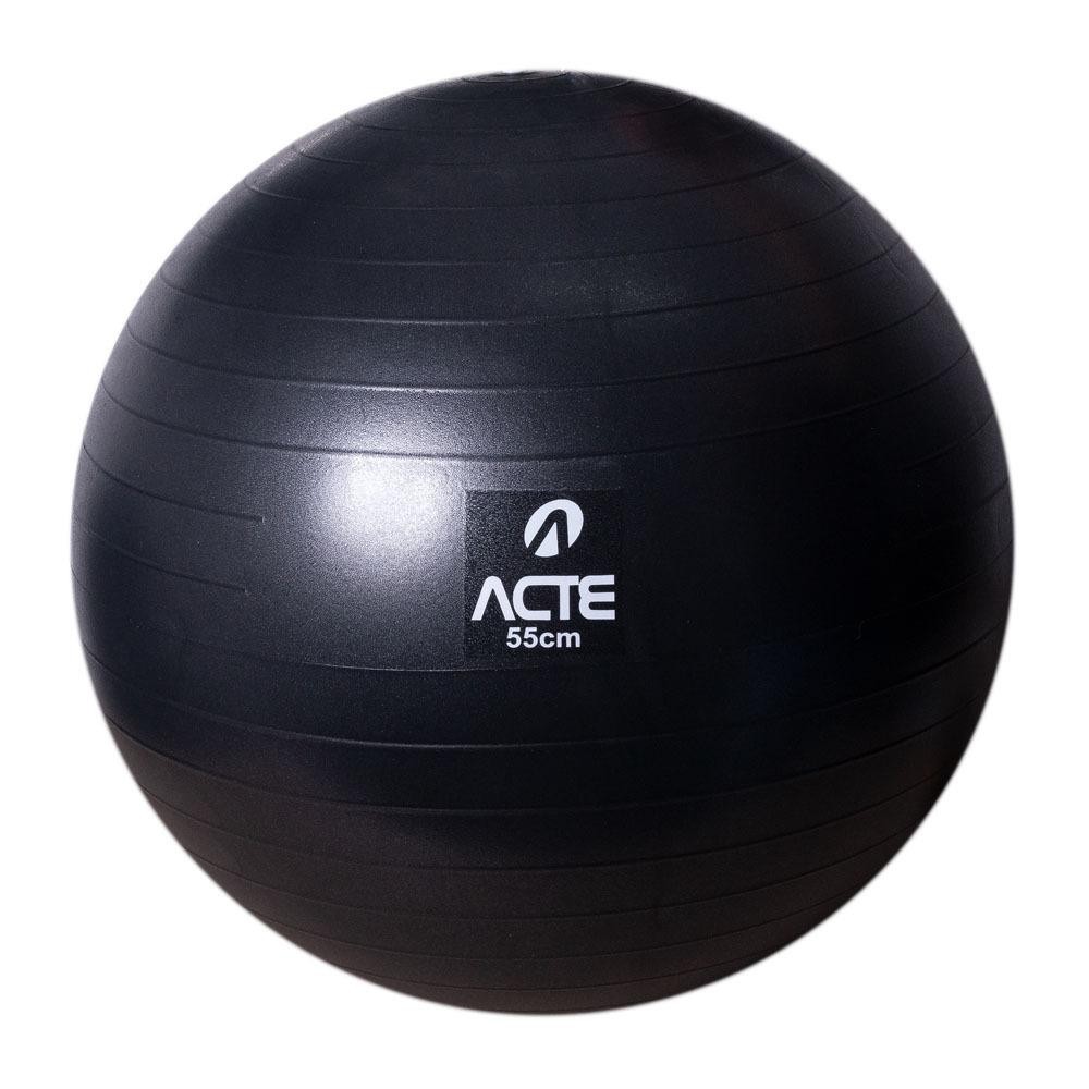 Bola Pilates 55 cm PVC Anti-Estouro T9-55P Preto Acte em Oferta na Shopee