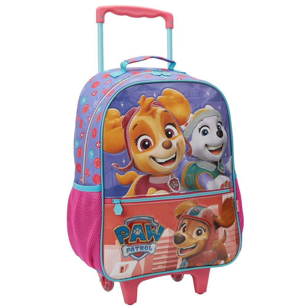 Mochila com Rodinhas Tamanho M 14 Patrulha Canina Skye Meninas Xeryus X2 13431