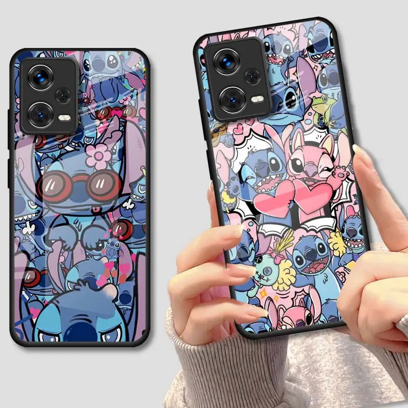 Anime Anjo Ponto Padrão De Luxo Caso Telefone Vidro Temperado Para Xiaomi Redmi Nota 13 Pro Plus 12 4G 11 10 5G 12 5G 13