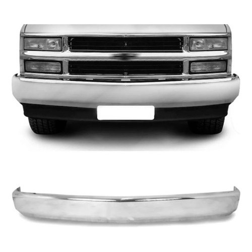 Parachoque Dianteiro GM Silverado 1993 1994 1995 1996 1997 1998 1999 2000 2001 2002 2003 2004 Cromado Sem Furo