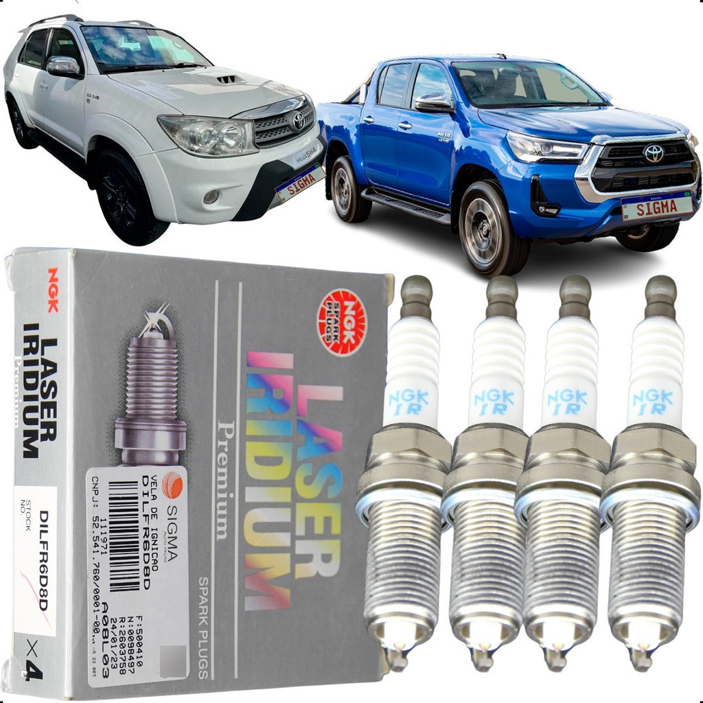 Jogo Velas De Ignição Hilux Sw4 2.7 16v Flex 2011 2012