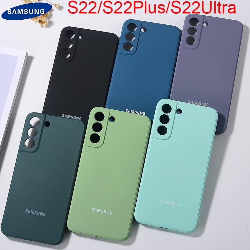 Capa De Silicone Macio Samsung Original Com Toque Sedoso TPU Protetora Para Galaxy S22/S22 Plus Ultra