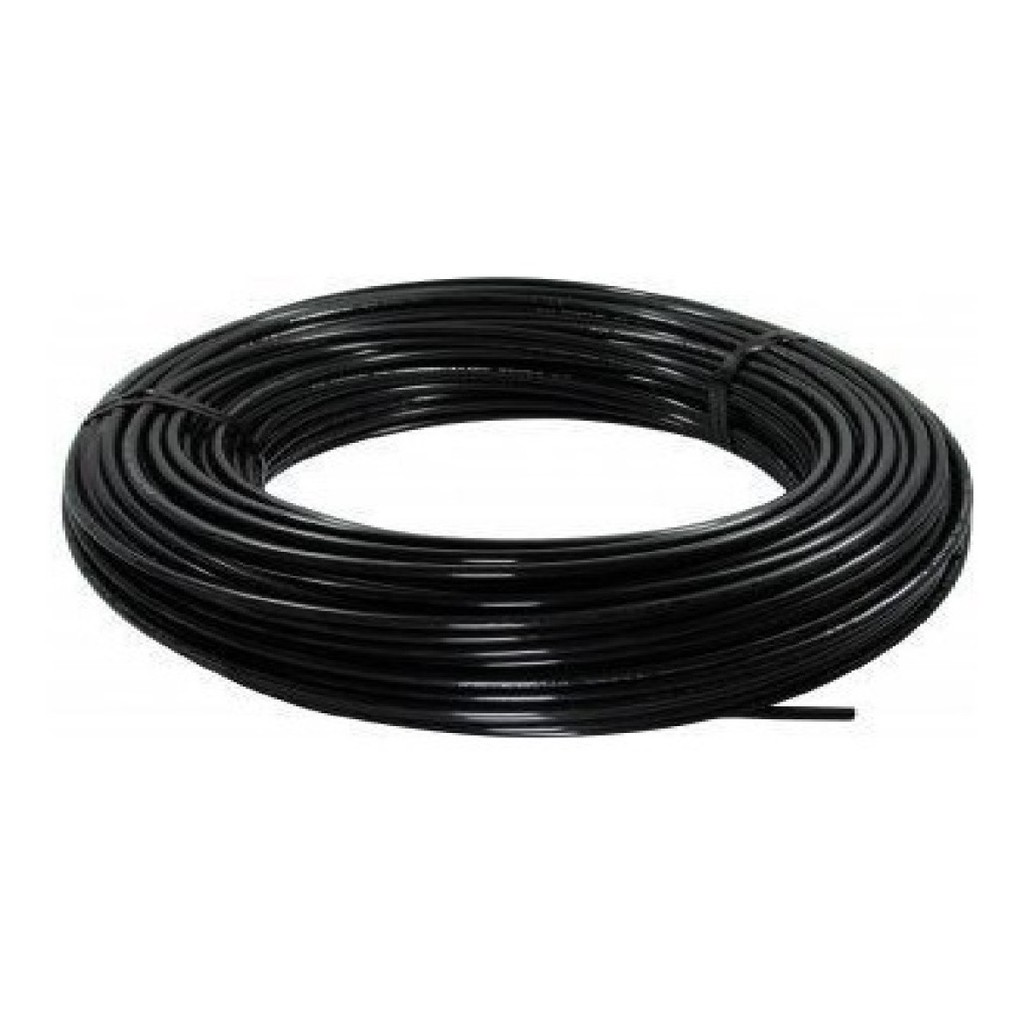 Mangueira Tubo Nylon S/trama Preto Tecalon  6x4mm- 50 Metros