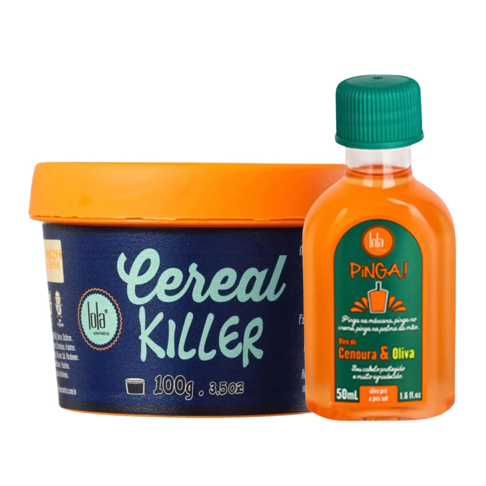 Lola Cereal Killer Pasta Modeladora 100g + Pinga! Óleo Cenoura e Oliva 50ml