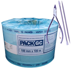 Bobina para Esterilização - Rolo de Autoclave 8x100 10x100 Papel Grau Cirurgico - Dentista Podologia