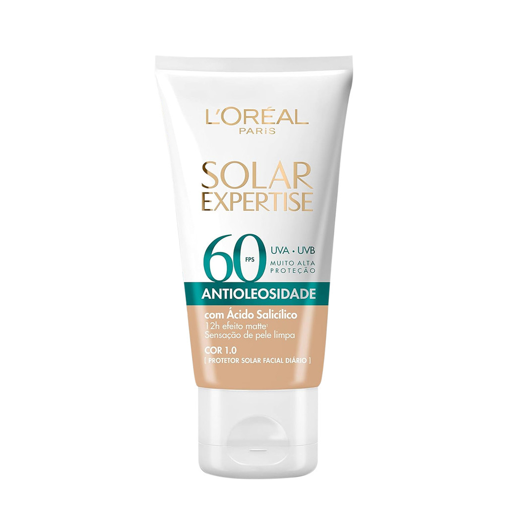L'Oréal Paris Solar Expertise Antioleosidade FPS60 Cor 1.0 - Protetor Solar Facial 40g