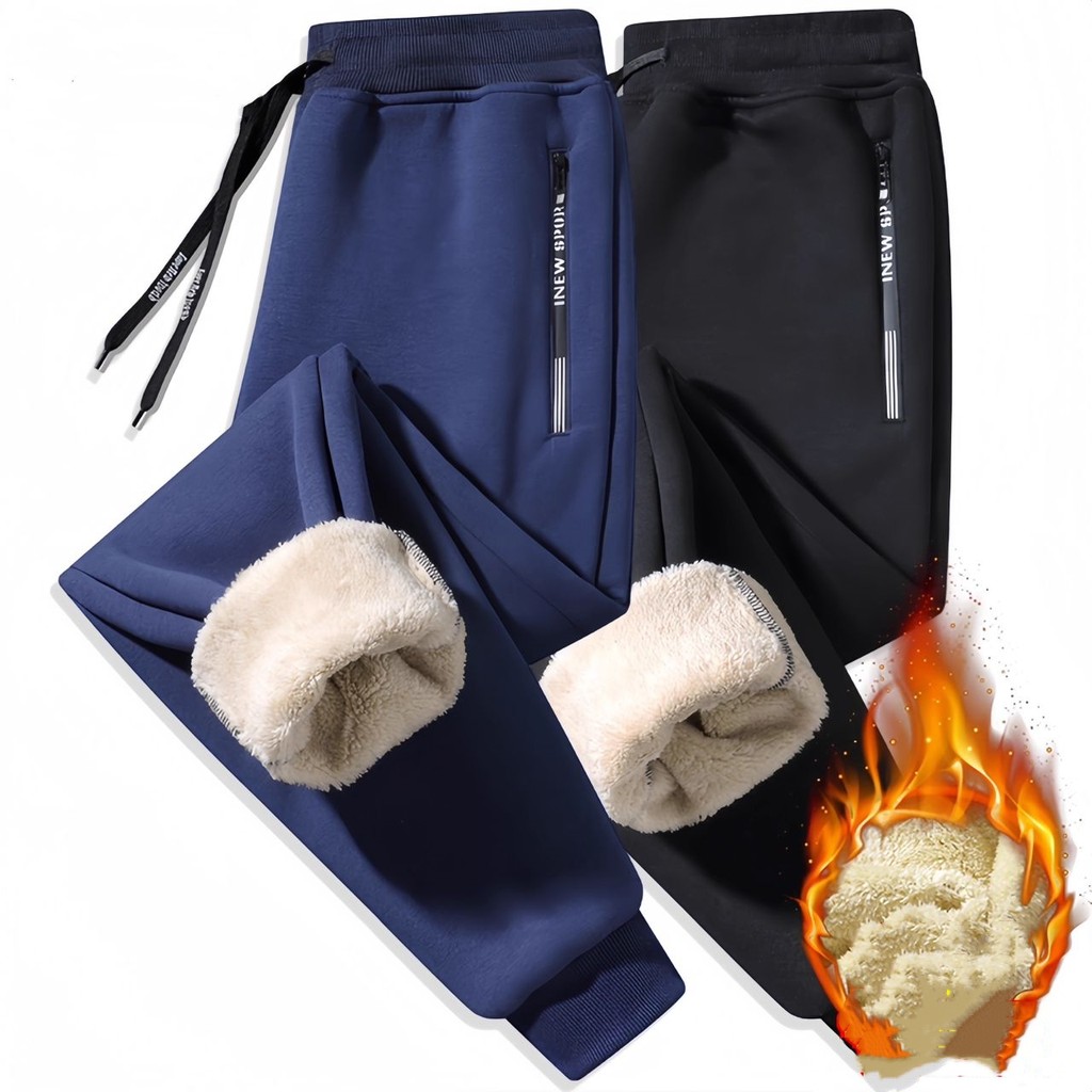 calça moletom de lã grossa unissex (envio imediato)