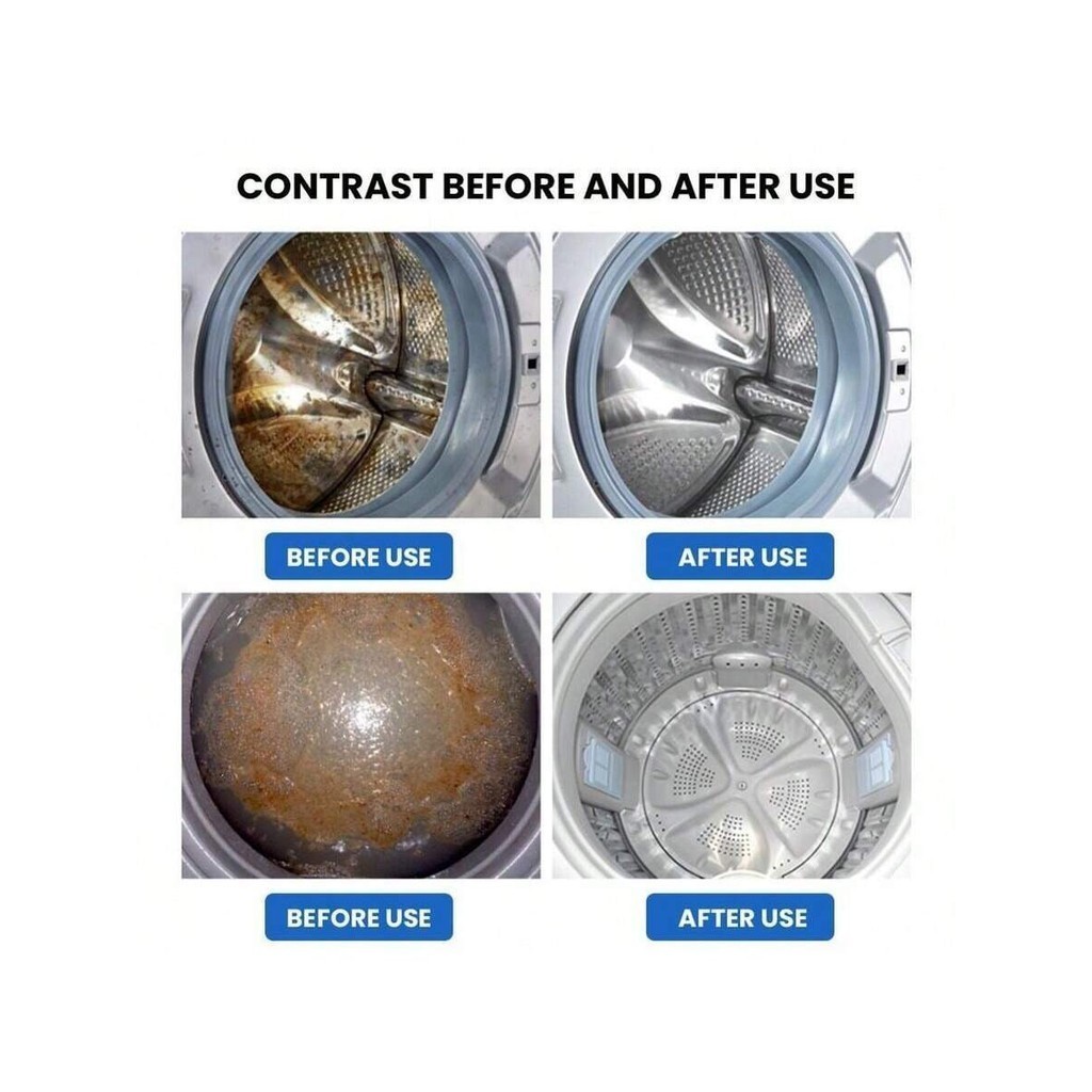 KIT 20 Limpador de máquina de lavar comprimido efervescente sólido para remover manchas