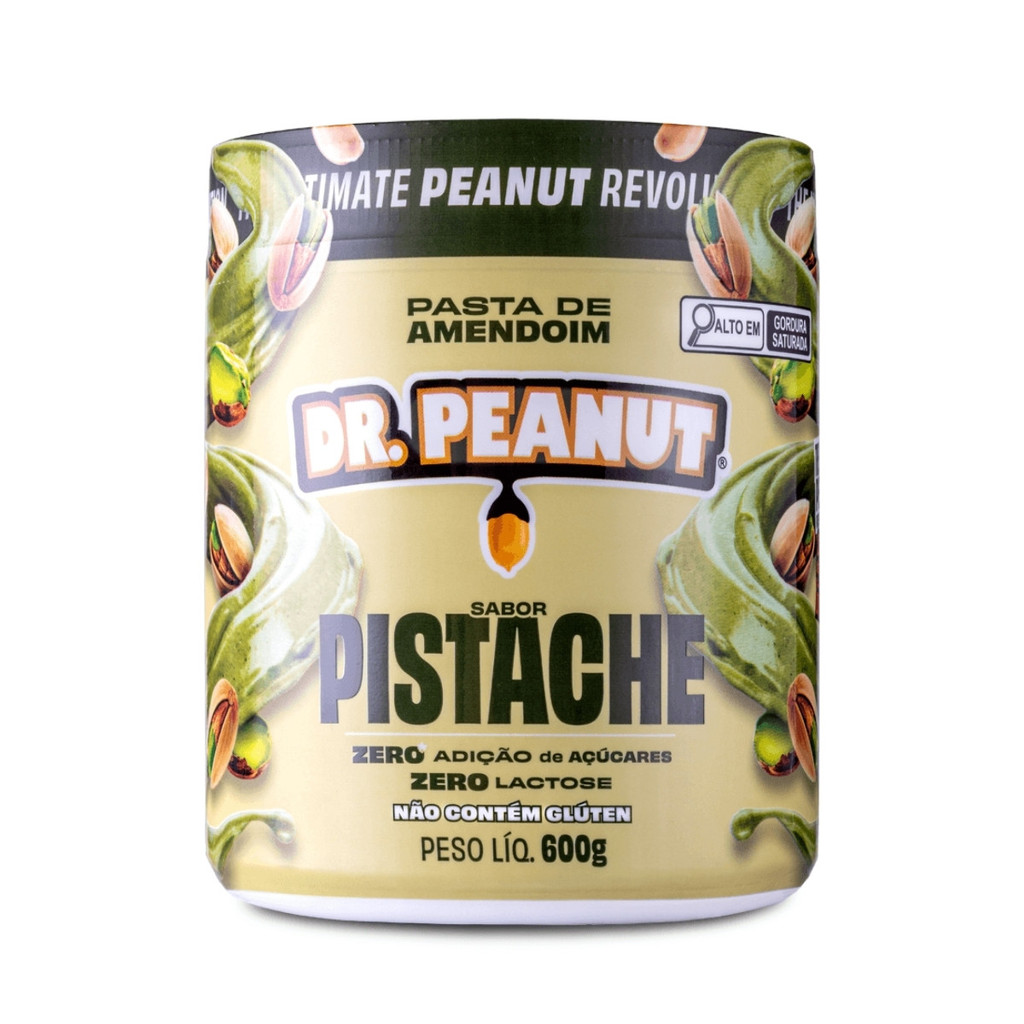 Pasta De Amendoim Com Whey Protein 600g Dr Peanut Pistache em Oferta na Shopee