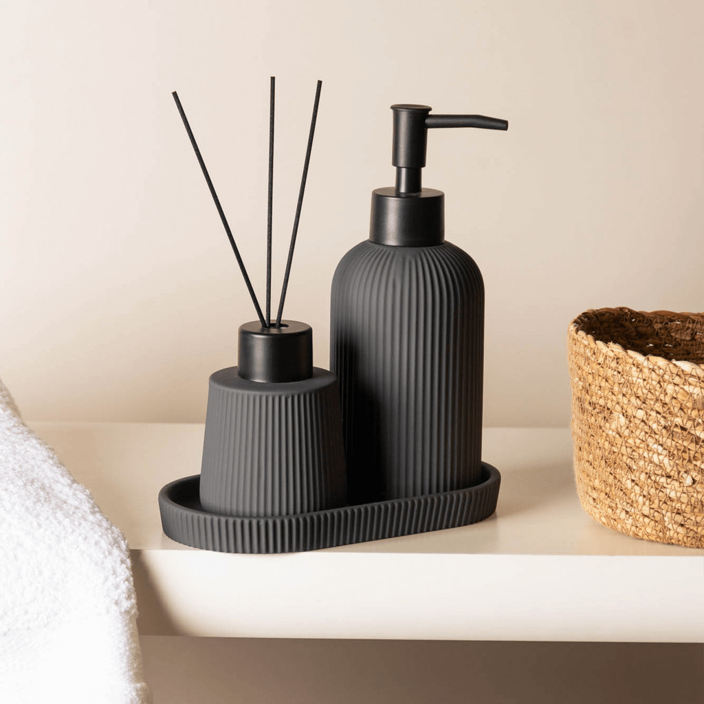 Conjunto 3 Peças Para Banheiro de Cerâmica Wolff - Soft Touch Sketch